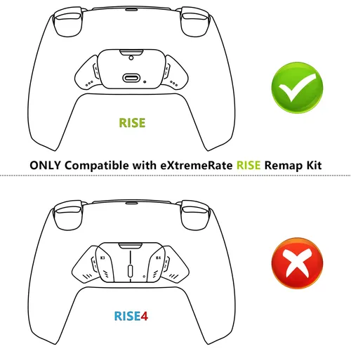 Imagen 2 del producto Botón trasero de repuesto eXtremeRate Rediseñado K1 K2 para ps5 RISE Remap Kit - Controlador y placa de reasignación RISE NO incluida