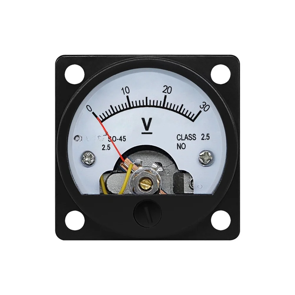 For DC Circuits Electrical Current Tester Analog Pointer Meter 4.7*4.7cm Reliable Electrical Tester Current Meter
