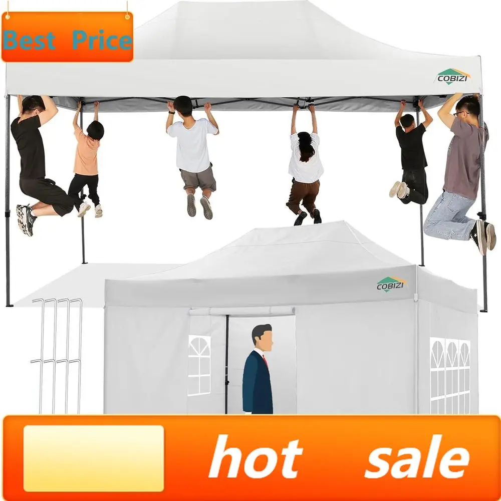 

Акция! Водонепроницаемый сверхпрочный уличный шатер 10x15 футов с 4 боковыми стенками и сумкой для переноски