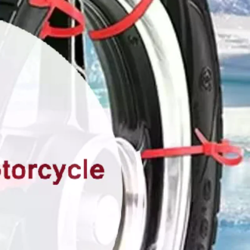 10pcs Universal Anti-skid Chain For Motorcycle Bicycle Tire Wheel Tie Outdoor Emergency Tire Snow Chain Accessories Winter