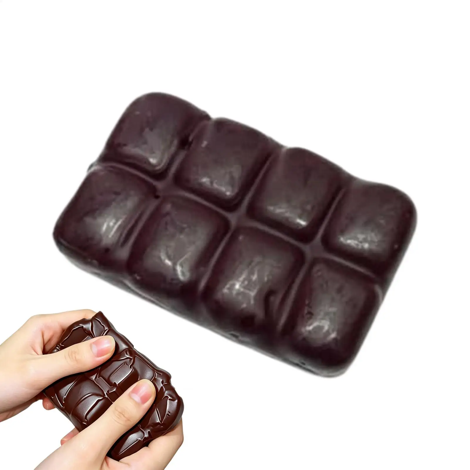 Slow Rising Cracking Chocolate Bar Pinch Gadget Squeeze Toys Stress Relief Crunchy Squshys Anti Anxiety Kids Adults Party Gift