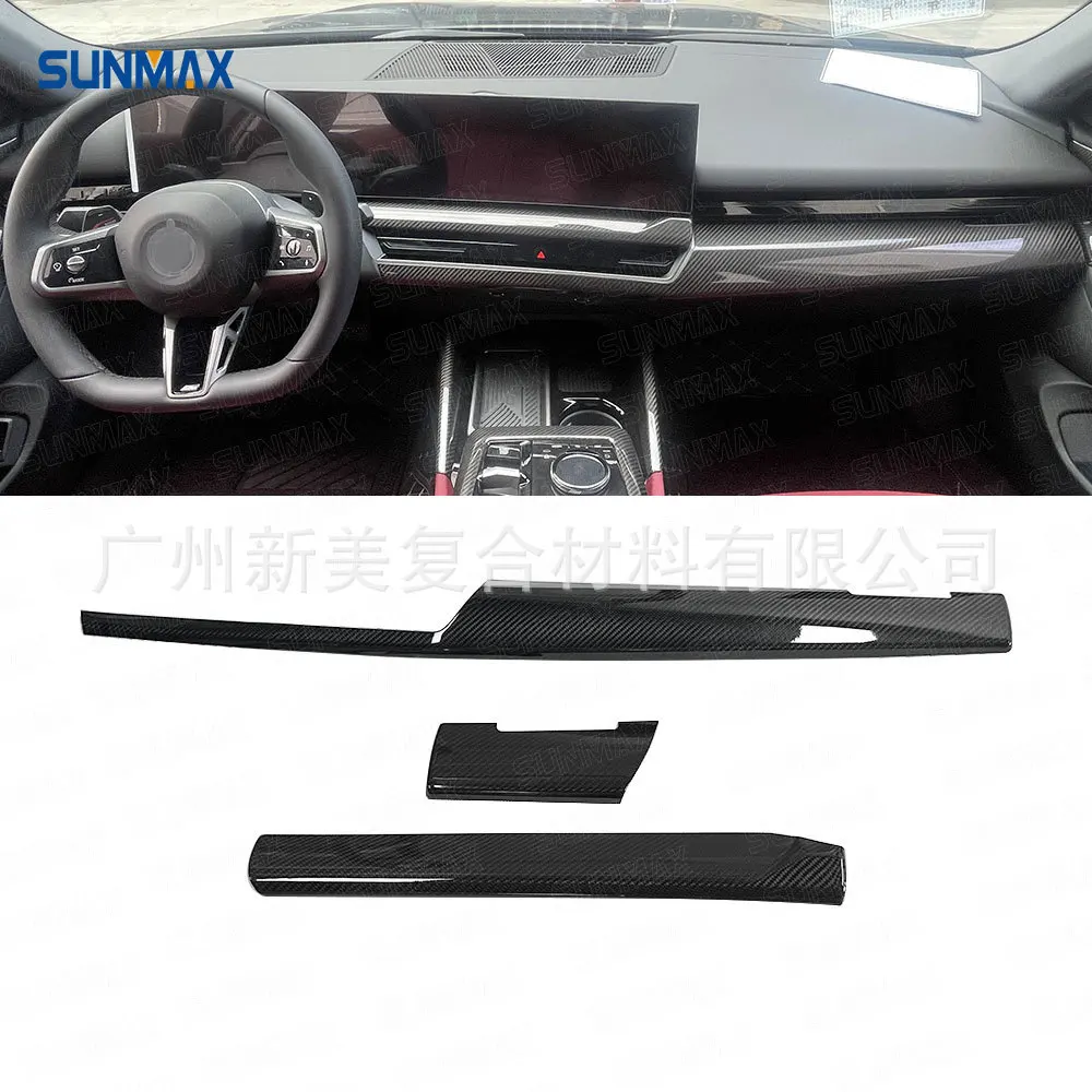

Suitable for BM New 5 Series 530Li Real Dry Carbon Fiber Central Control Dashboard Decorative Strips Car Interior Modification