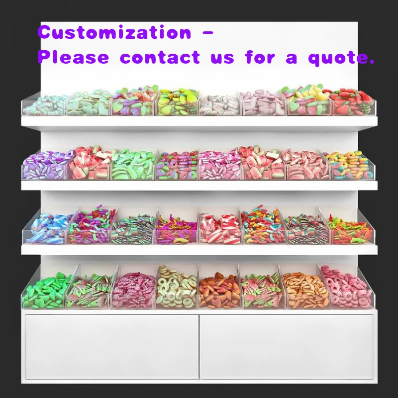 

custom.Custom Modern Design Lollipop Candy Store Display Shelf Popular LED Lighting Sweet Food Decoration Showcase Sale