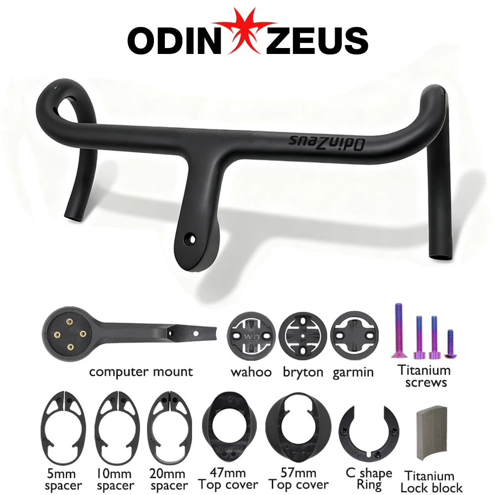 

Carbon Fiber Aero Road Bike Handlebar 28.6mm 360-440mm, Internal Cable Routing, Ultra Lightweight 260g for Racing Cycling