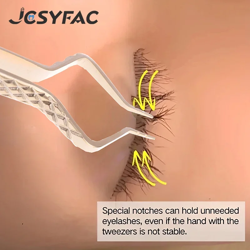 Pinzette antistatiche in acciaio inossidabile Pinzette per sopracciglia a ventaglio per ciglia dritte curve in oro ad alta precisione Strumento per trucco per nail art