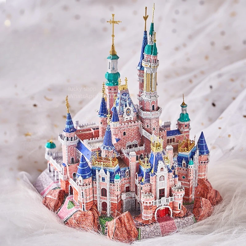 

Princess Dream Castle 3D Metal Architectural Model, DIY Handmade High Difficulty Assembled Art Ornament Gift