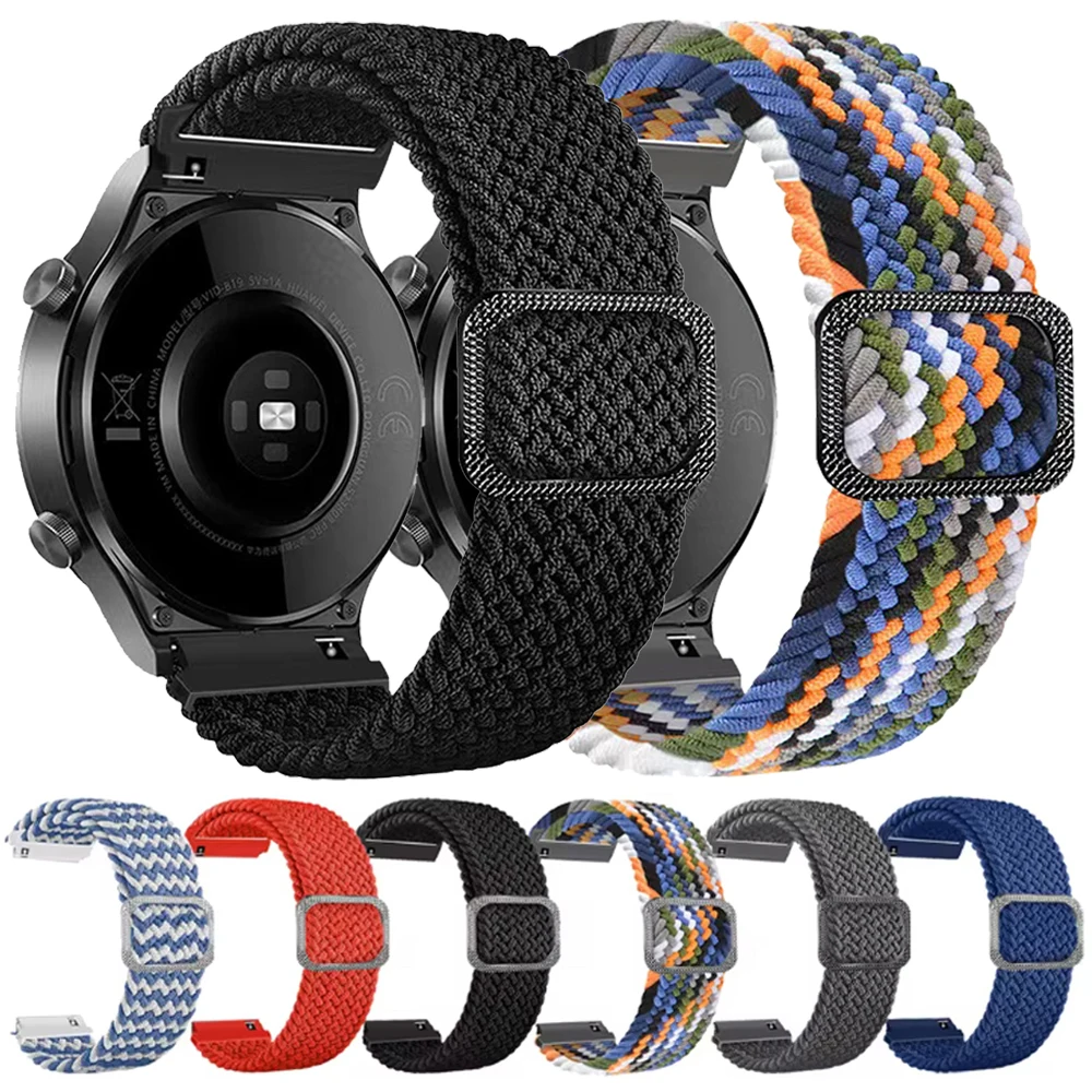 Per Amazfit Bip 5 /GTR 4 3 Pro 2e 47mm Correa 22mm cinturino in nylon intrecciato per Amazfit BALANCE /Stratos 3 2S braccialetto da polso