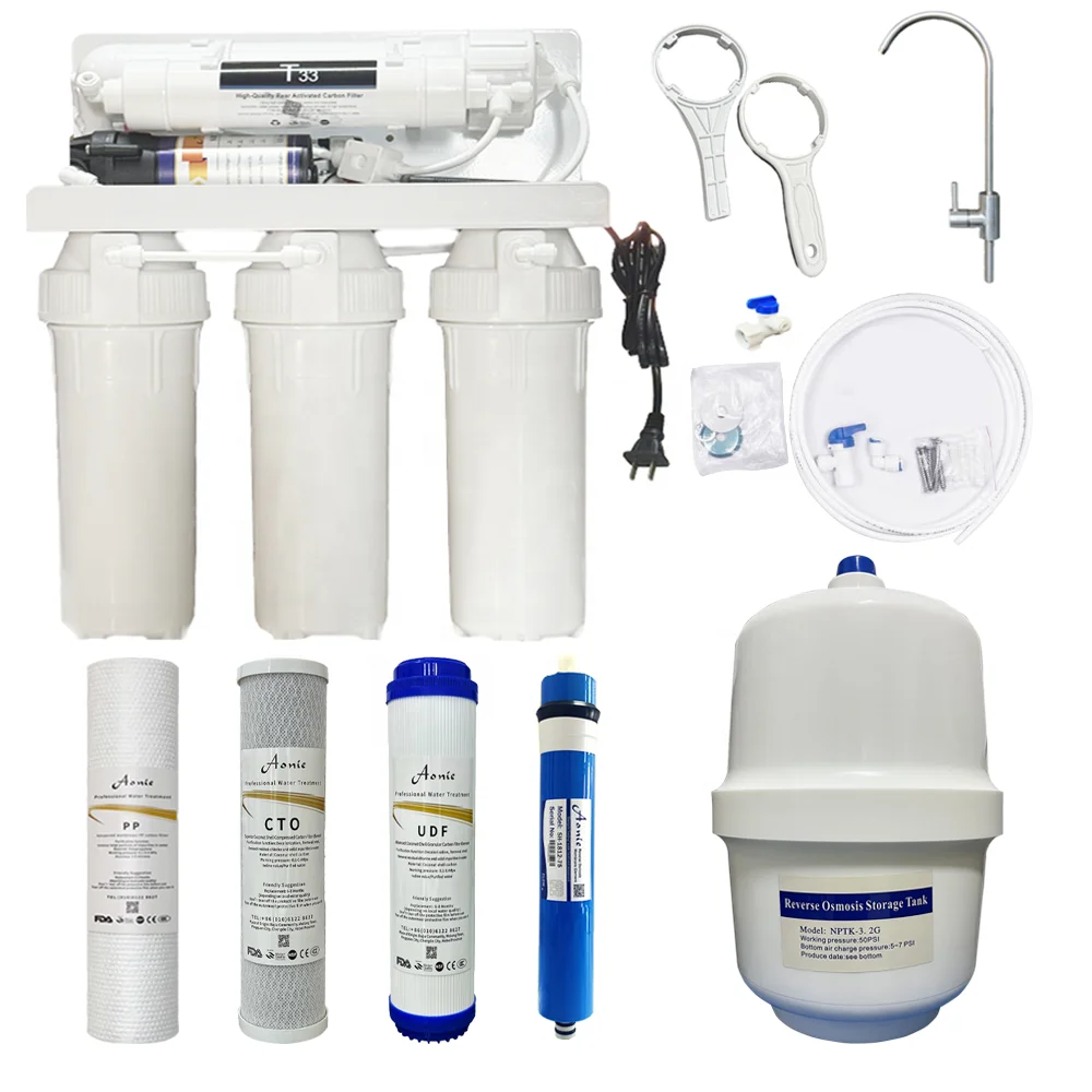 

Tankless Under Sink 5-Stage RO Water Purifier Smart Self-Clean Faucet Home Outdoor
