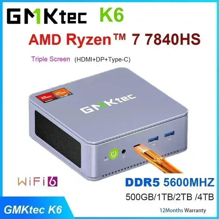 GMKTec K6 AMD Ryzen 7 7840HS 미니 PC 리뷰: 작지만 강력한 데스크톱의 진화