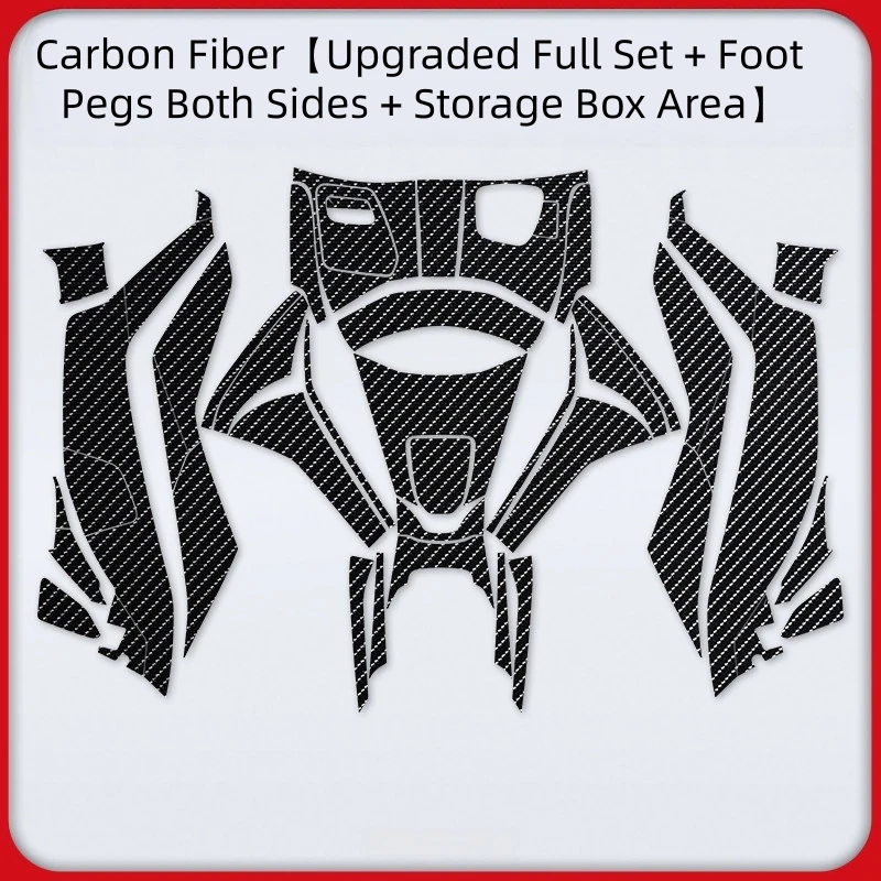 For Haojue UFR150 Carbon Fiber Look Tank Sticker Wear‑Resistant Anti‑Slip PVC Decor Film For Scooter Mod Accessories