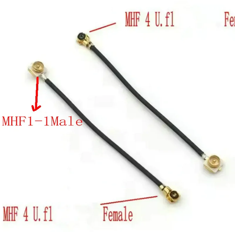 

100pcs Pigtail Cable U.fl MHF1-1Male to MHF4 4 Female Jack RF1.13 cable