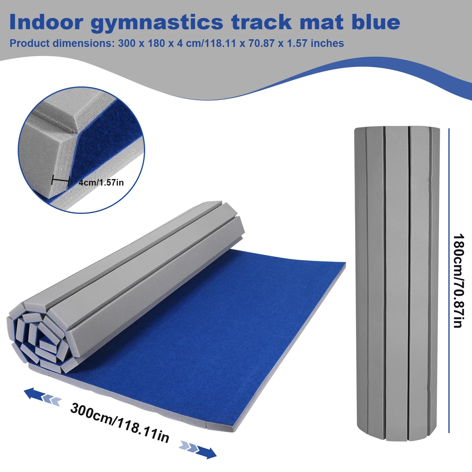 

Sturdy Foam Wrestling Mat 118.11x70.87x1.57in Extra Thick Exercise Mats with Grippy Surface for Pilates Fitness Stretching Yoga