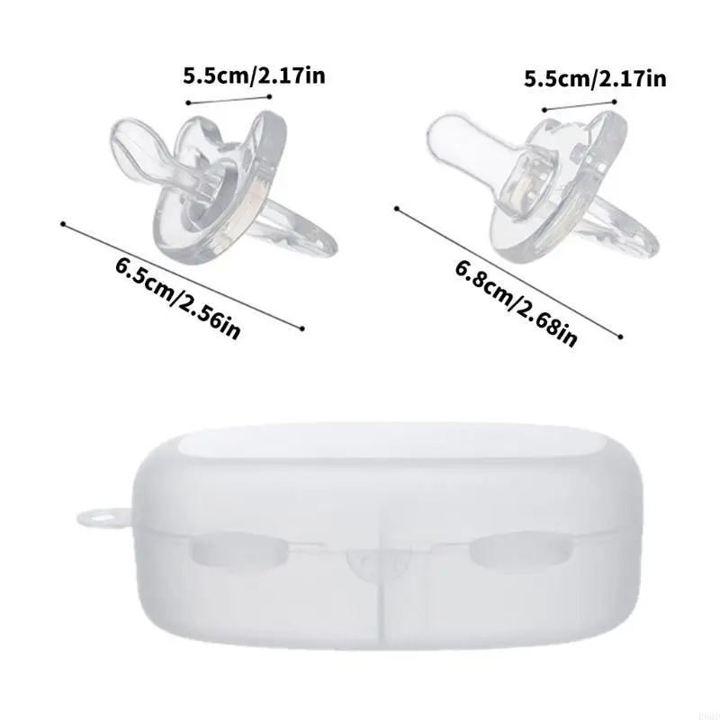 لهايات الأطفال R66D مصنوعة من السيليكون الناعم لتجربة فطام مريحة، تأتي مع مجموعة صناديق تخزين مناسبة للسفر ومقاومة للغبار #6