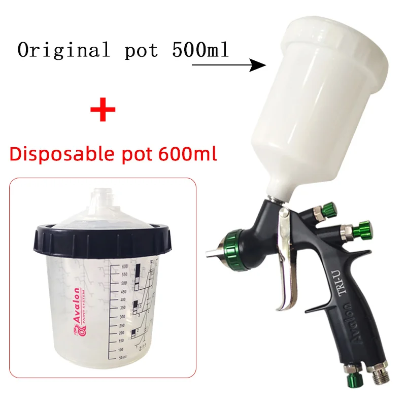 Avalon Spray Gun TRI-U Automotive Paint Topcoat Spraying 1.3 Caliber High Atomization Slit Nozzle Spray Gun