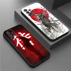 For Samsung Galaxy A55 Case A54 A52S A53 5G A51 A34 A35 A33 A32 A50 A72 A71 A7 A9 2018 Case Soft Cover Japan Samurai Demon Anime