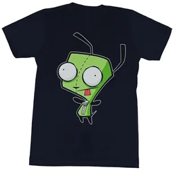 Kawaii Invader Zim Graphic TShirt Happy Hug Ready Zim Image Cute Cartoon T Shirt Men Women Retro T Shirt Oversized T Shirt