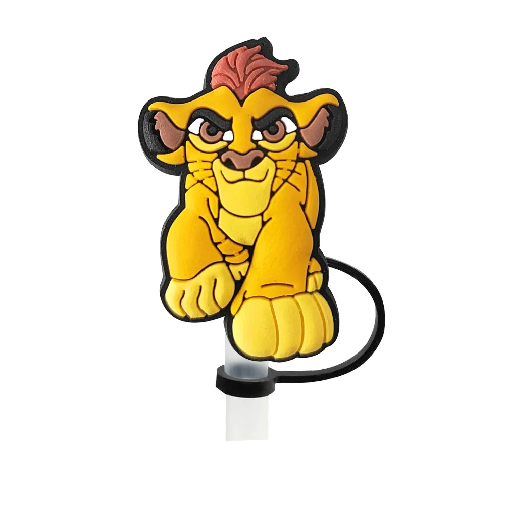 1-16 pz Simba the Lion & Car thermos cup 30 & 40Oz Cup10mm Straw Toppers riutilizzabili tappi di paglia antipolvere