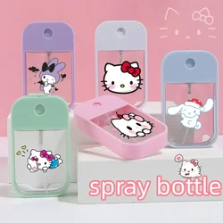 Hello Kitty Cute Cartoon Spray Bottles 45ml Buckle Empty Perfume Alcohol Disinfectant Press-type Oral Portable Container Gift