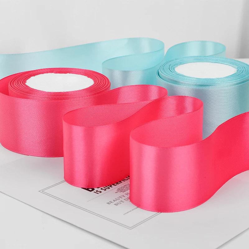 22 metros/rolo 50mm fitas de cetim casamento presente embrulho fitas arco para diy artesanato poliéster roupas decoração acessórios