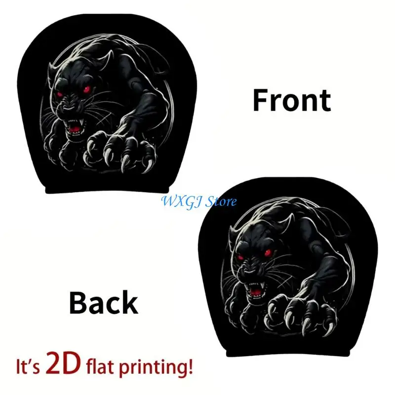 37JE Car Headrest Covers Designed With Bold Tigers Faces Headrest Cover,Stretchy Fabric Humorous Cushion