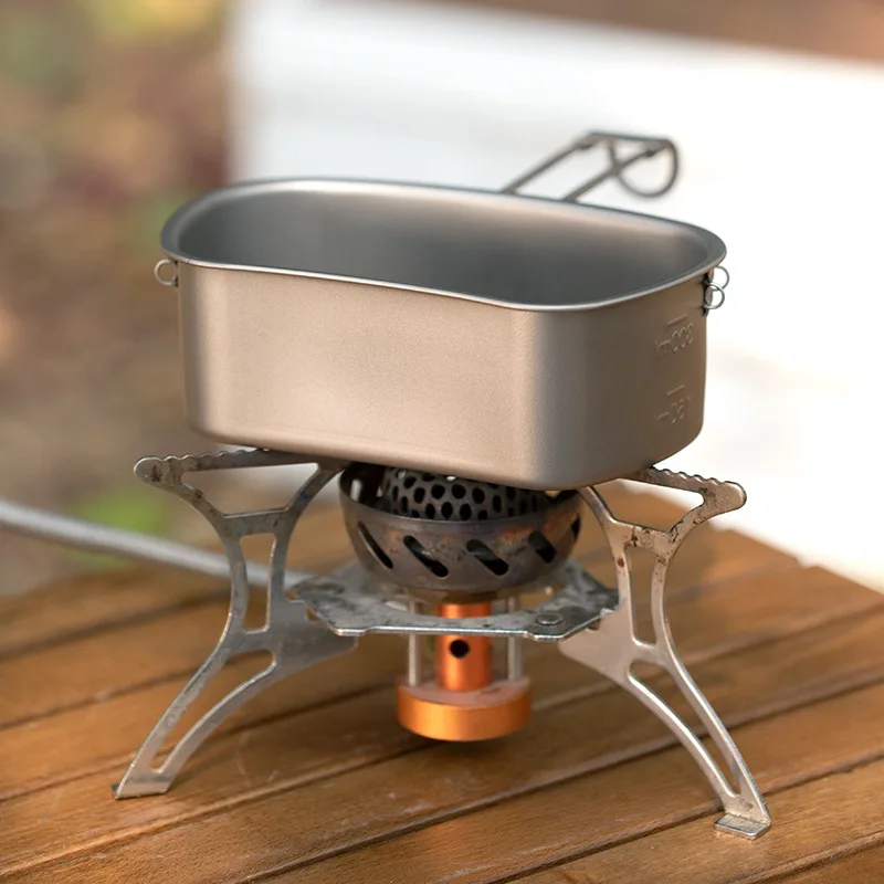

Pure Titanium Outdoor Multifunctional Cookware Set Portable Lunch Box with Lightweight Hanging Pot for Camping & Climbing