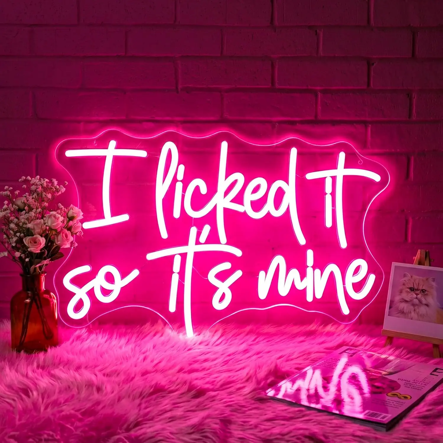 

I Picked It So It's Mine Neon Sign USB Powered Dimmable LED Neon Light for For Bedroom Club Party Bar Cafe Shop Wall Home Decor