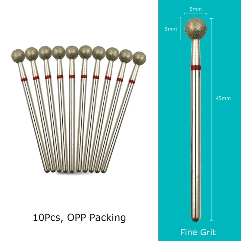 HYTOOS 10 unids/set brocas para uñas cortadores de diamante para manicura cutícula fresa para pedicura accesorios para uñas herramientas
