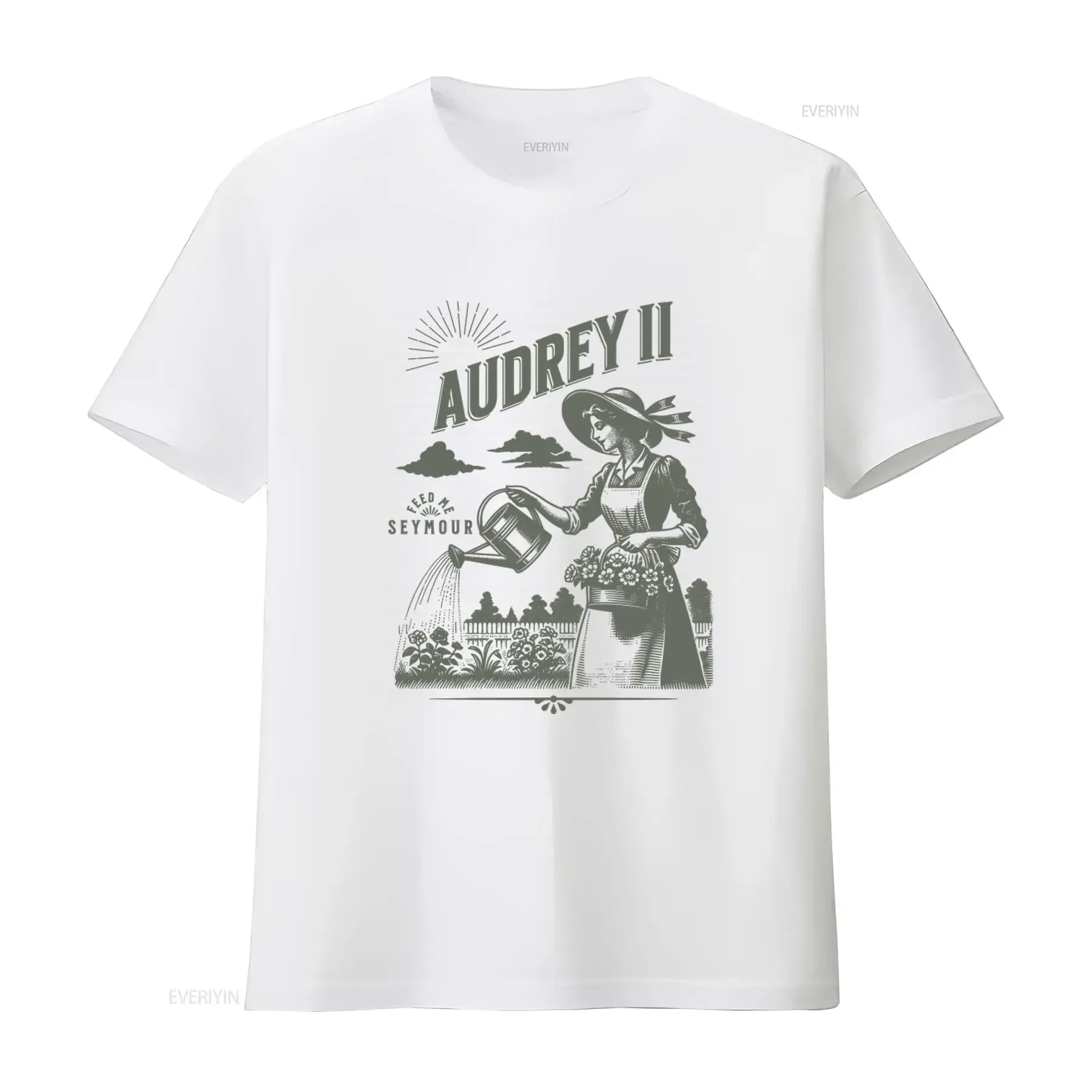 Audrey II Feed Me Seymour Halloween T Shirt Little Shop Of Horrors Movie Quote Horror Film Fan Spooky Garden Design vintage