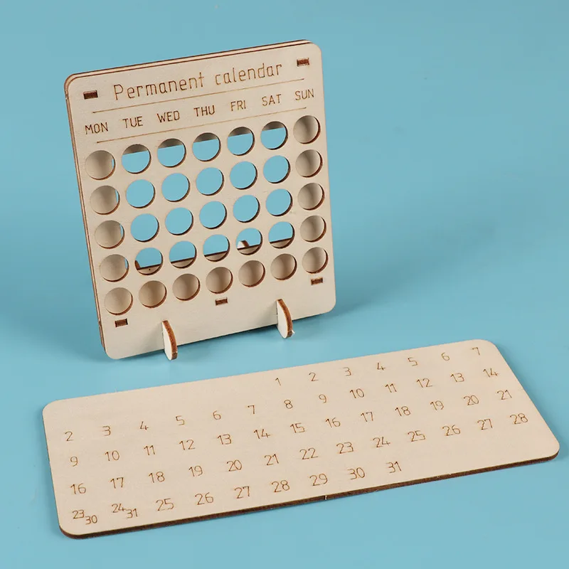 Tecnologia creativa Piccola produzione Calendario in legno fai-da-te Giocattoli scientifici Invenzione creativa fatta a mano Giocattoli per la scuola elementare Nuovo