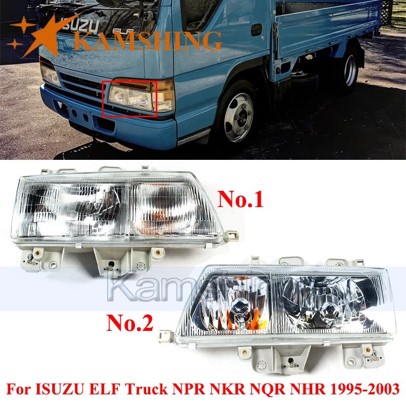 

CAPQX 1 пара фар переднего бампера для грузовика ISUZU ELF NPR NKR NQR NHR 1995-2003 передняя фара фара фара