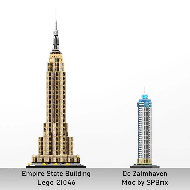 Zestaw do budowania MOC, model portu Dezhar w skali 1:800, do składania i dekoracji. Prezent odpowiedni dla każdego miłośnika wieżowców.