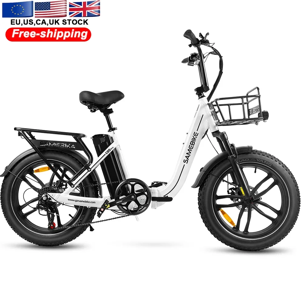 

SAMEBIKE USA Warehouse 20 Inch 500D Folding Electric Fat City Bike Cycle Drop Shipping Price Fat Ebike Elder