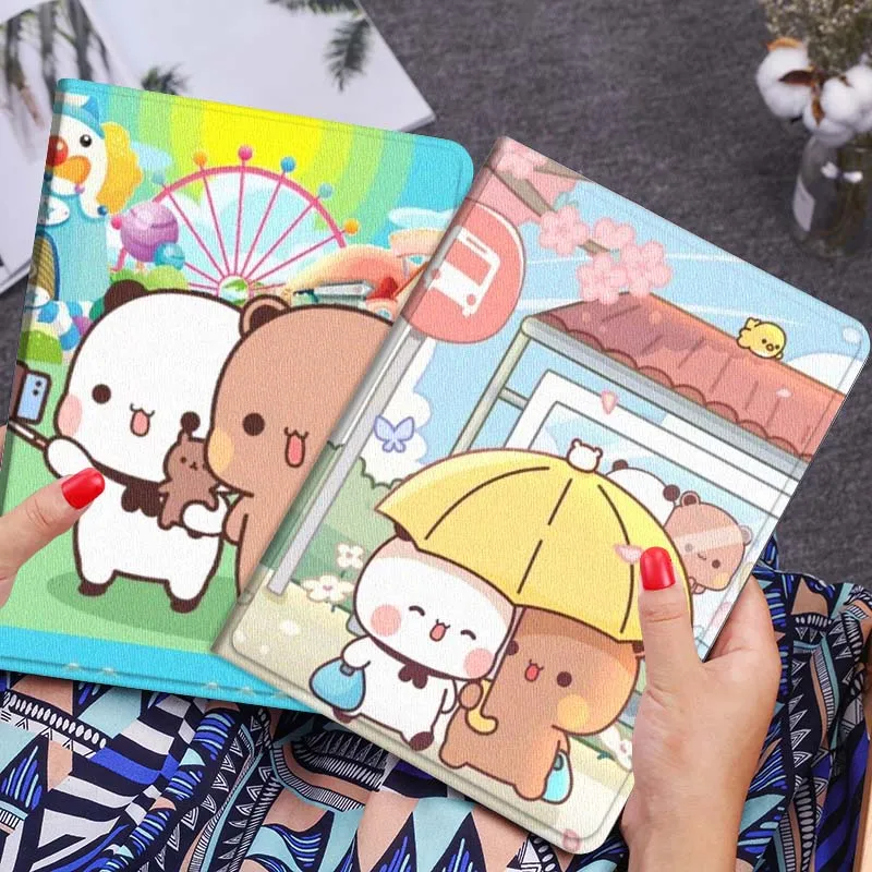 

Cute Umbrella Two Animals For Xiaomi Mi Pad Mini 4 5 6 7 SE Pro Plus Redmi Pad 2 SE 2025 8.8 11 Foldable Tablet Case Gift