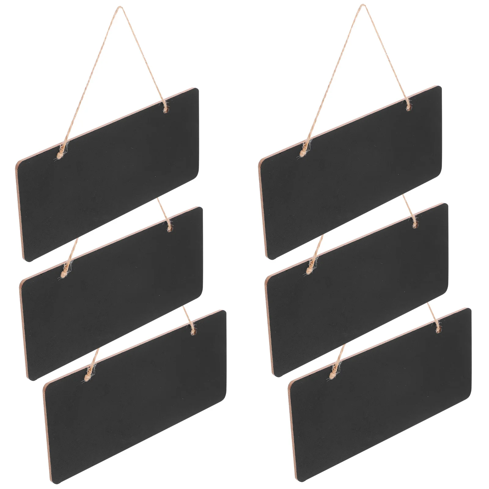 6 قطع من لوح الكتابة المعلقة، علامة السبورة الخشبية، علامة الرسائل المحمولة القابلة لإعادة الاستخدام والمسح للمنزل والمكتب والمقهى