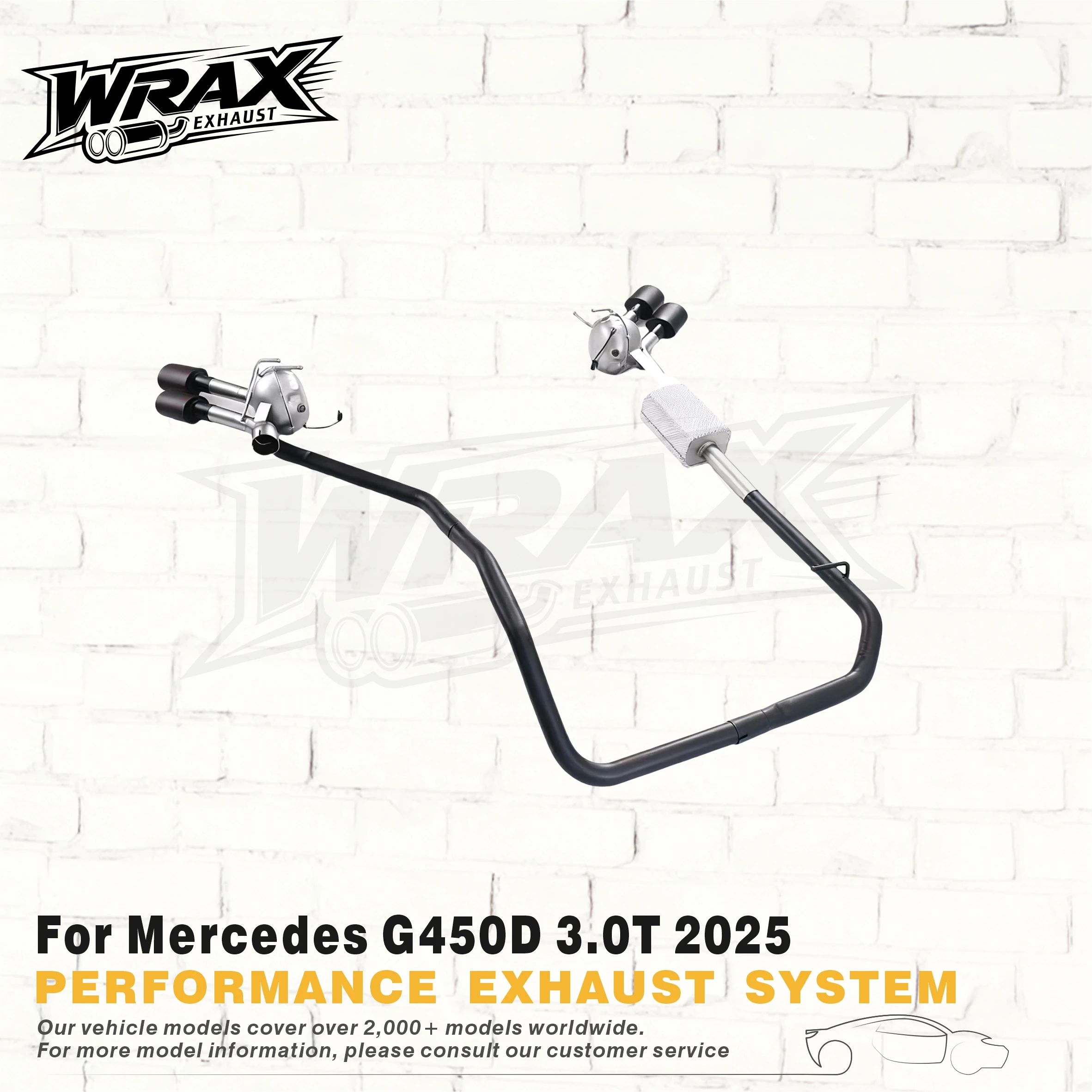 

Выхлопная система для Mercedes G450D 3.0T (дизельная версия) с умным клапаном, реагирующим на звук, коррозионностойкая, прямая установка