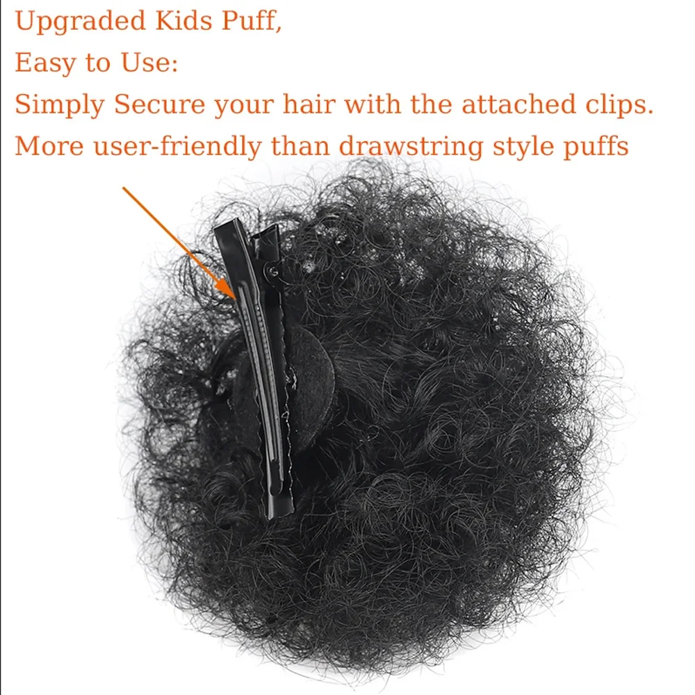 สังเคราะห์ Afro พัฟ Drawstring หางม้า Kinky Curly ผม Bun Hairpiece แอฟริกันอเมริกันคลิปใน Updo Extension สําหรับผู้หญิงสีดํา