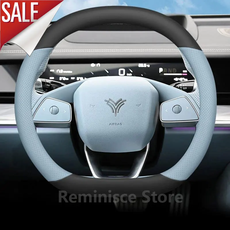 Leather Car Steering Wheel Cover For NETA S L X GT 2024 2025 2026 Non-slip Car Styling Protect Auto Interior NETA X Accessories
