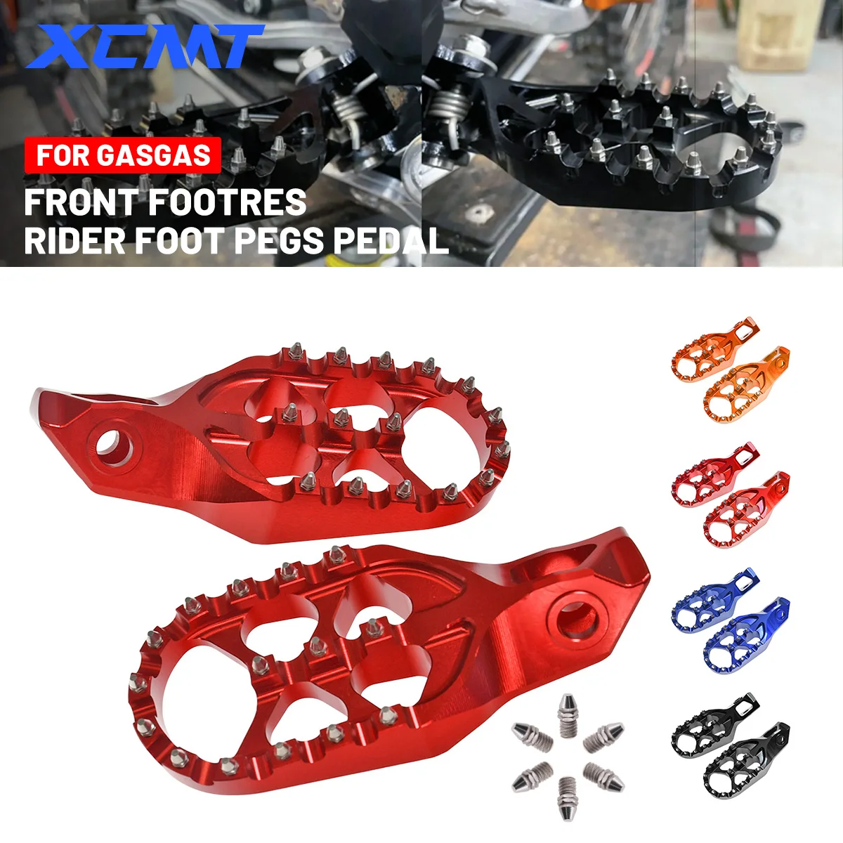 

For 2024 GasGas EC 300 EC 250 Forged Enlarged Foot Pegs Footrest Footpegs For KTM EXC 300 EXC-F 350 SXF 450 Husqvarna TE300 2024