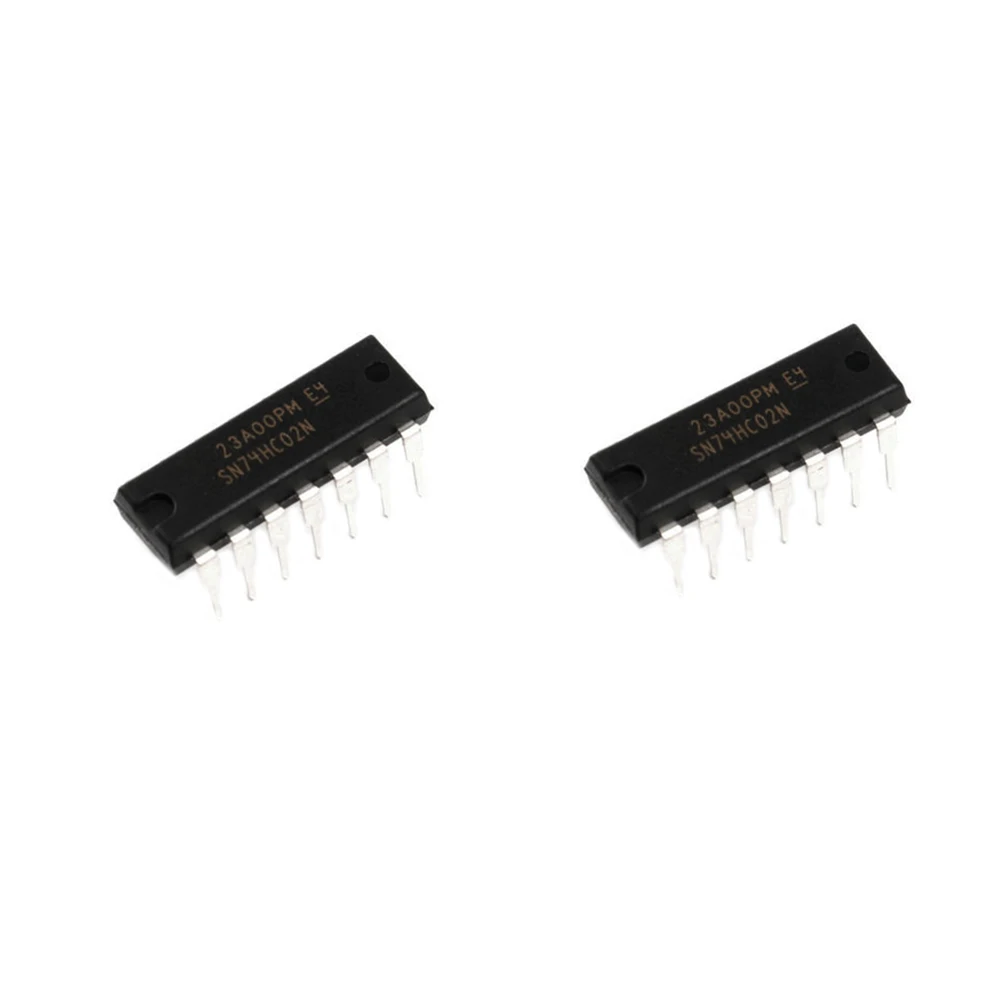 10PCS/LOT SN74HC02N 74HC02N SN74HC02 HD74HC02P Logic Gate Quad 2-Input DIP-14 New Good Quality Chipset