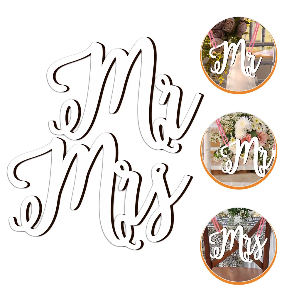 

Набор деревянных подвесных табличек для свадьбы: декоративные украшения для стульев в деревенском стиле с буквенным дизайном для романтического оформления свадебной вечеринки