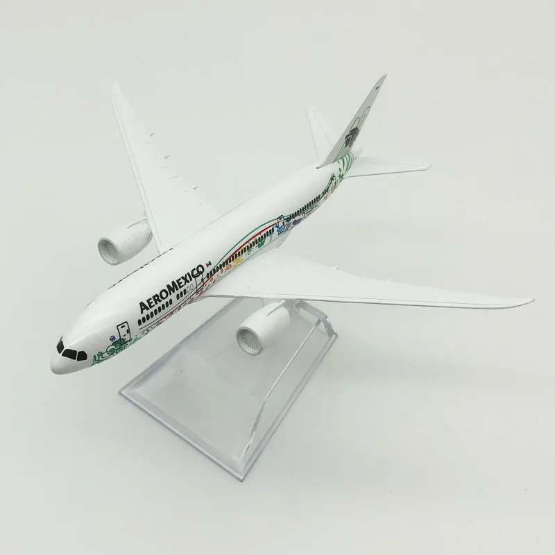 16cm Alloy Metal Mexican Air AEROMEXICO B787 Airlines Airplane Model Boeing 787 Airways Plane Model 1/400 Scale Diecast Aircraft