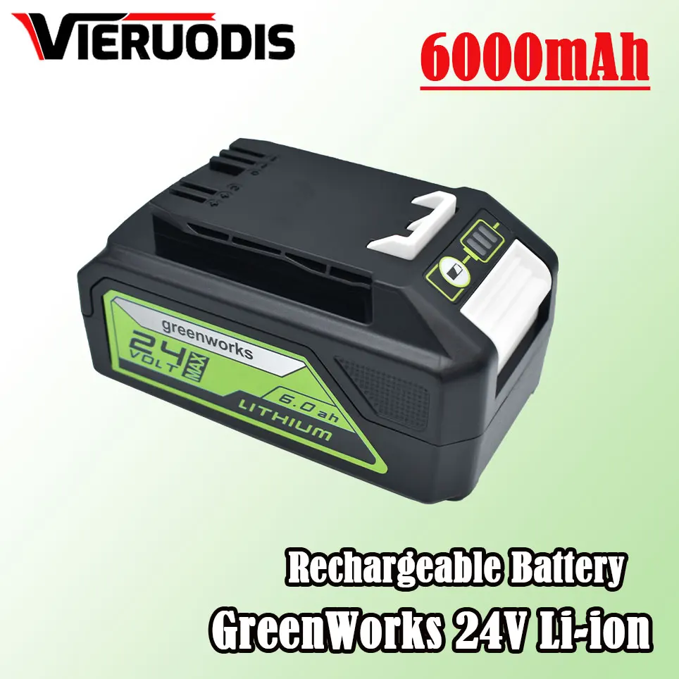 

6000mAh For Greenworks 24V 6.0Ah Lithium Ion Battery (for Greenworks Battery) The original product is 100% brand new 29842 MO24B