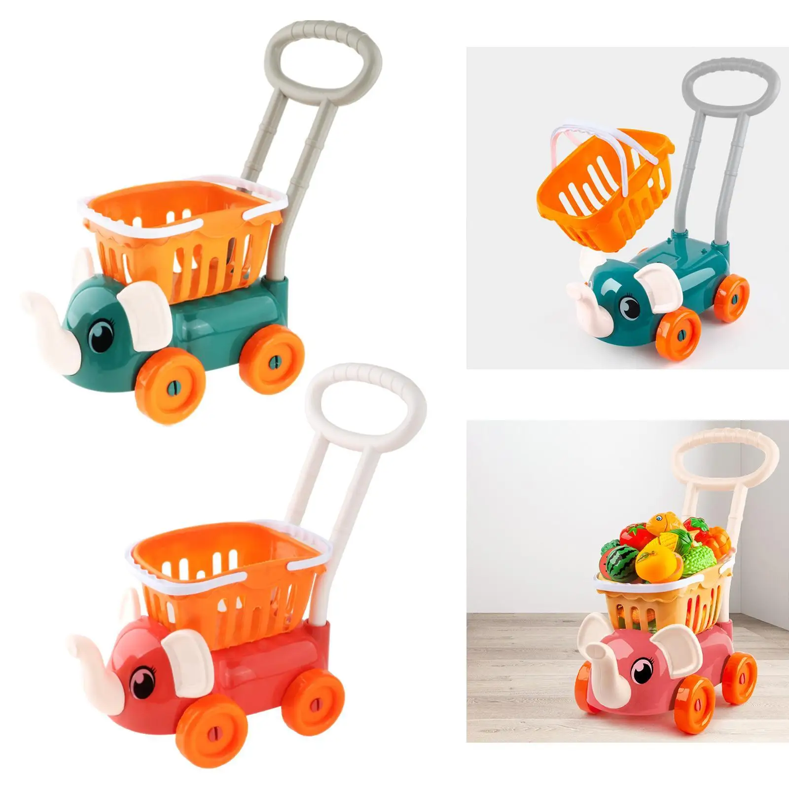 Carrito de compras para niños, carrito de mano de supermercado, juguete para bebés y niños