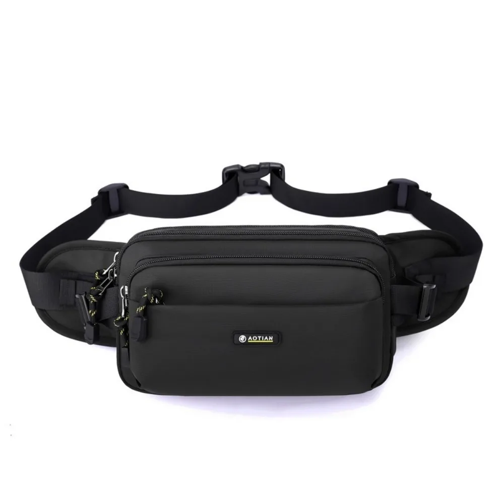 

High-capacity Men's Waist Bag Oxford Anti-theft Zipper Crossbody Shoulder Bag Waterproof Multi-layer Business Chest Bag