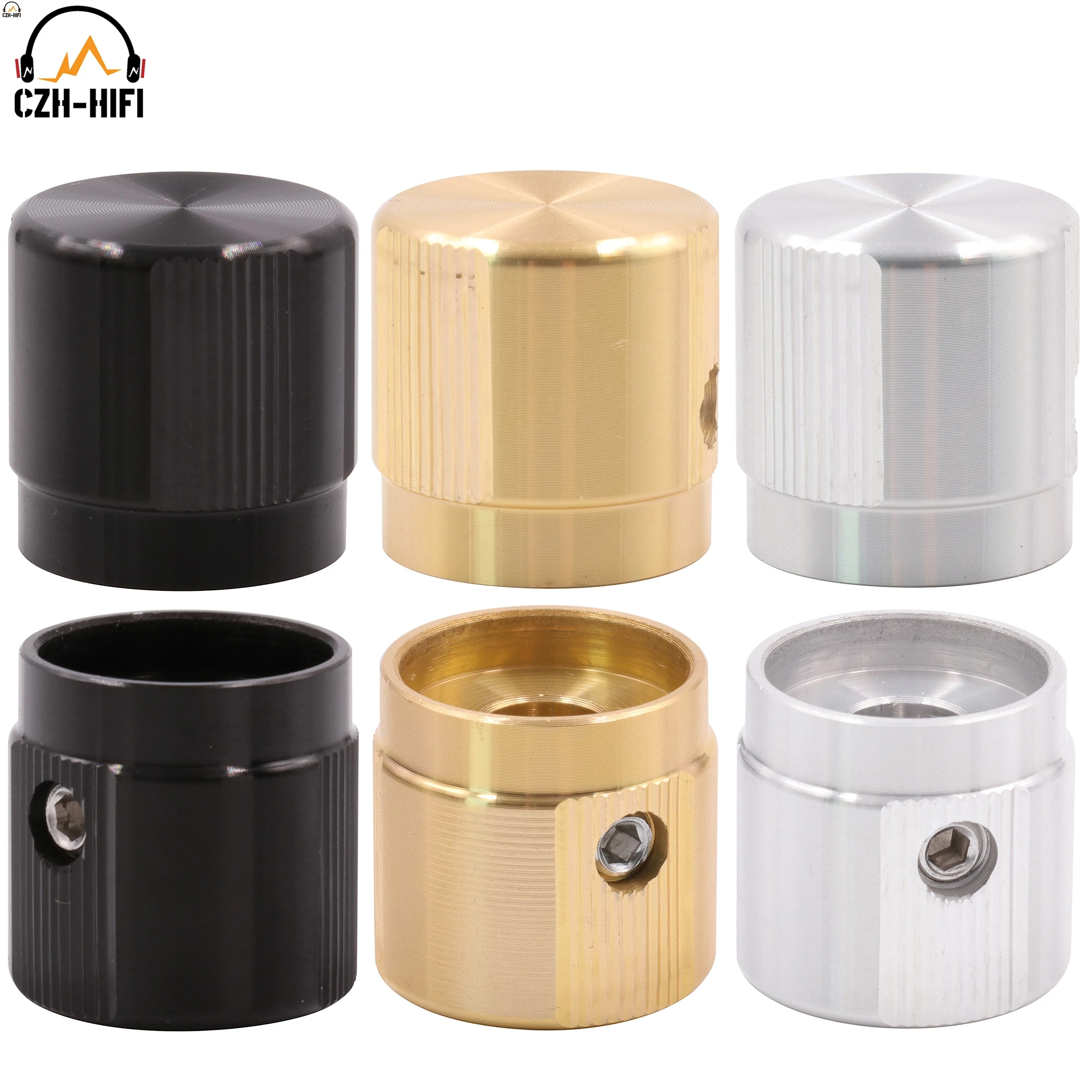 

17x17mm Full Aluminum Knob for Audio Amplifier Potemtiometer Volume Control Guitar AMP Effect Pedal Stomp Box DJ Mixer Volume