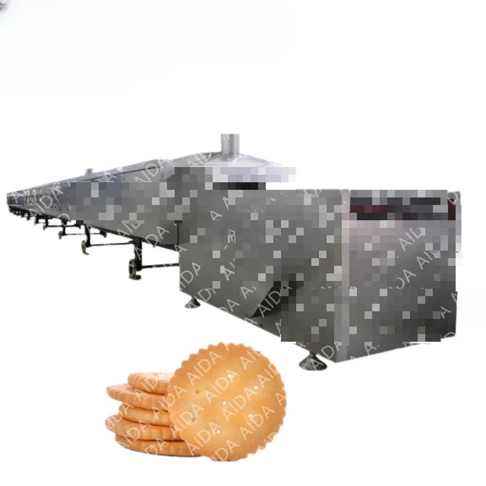 Fully automatic cookie tunnel oven, gas electric pancake, small size