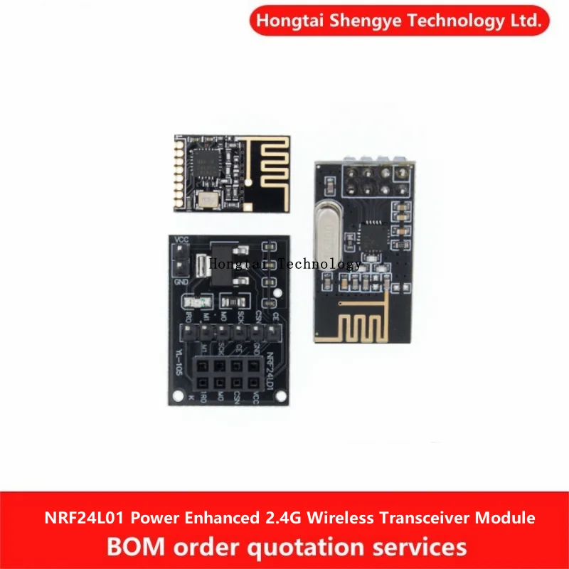 NRF24L01 Wireless Module 24L01+ Upgraded Black Diamond Mini 2.4G Wireless Transceiver Module Adapter Board 3.3V