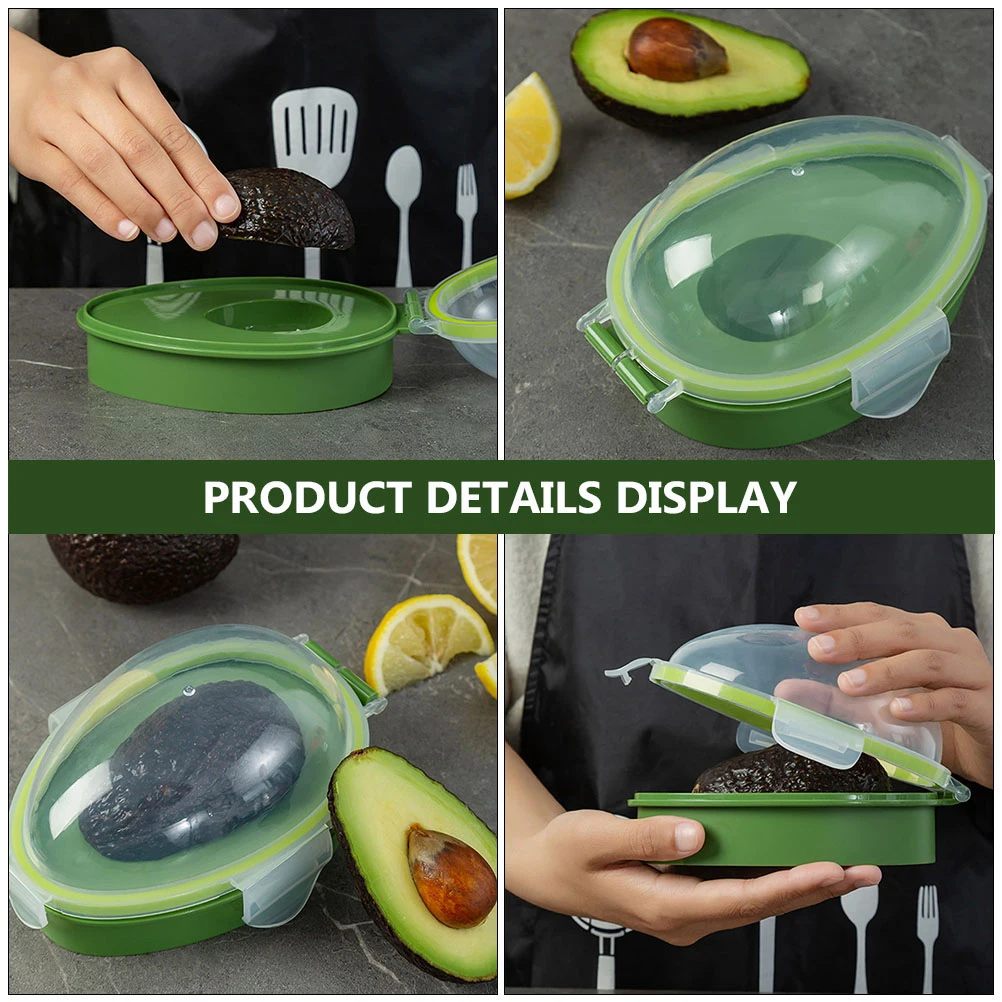 

3pcs Avocado Storage Containers Fresh Keeping Fruit Saver Silica Gel Wear Resistant Transparent Safe Food