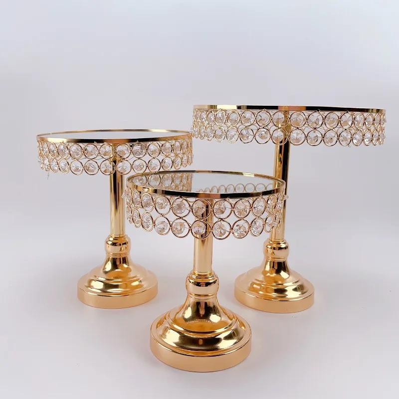 Crystal multi-level cake display stand riser wedding ornament