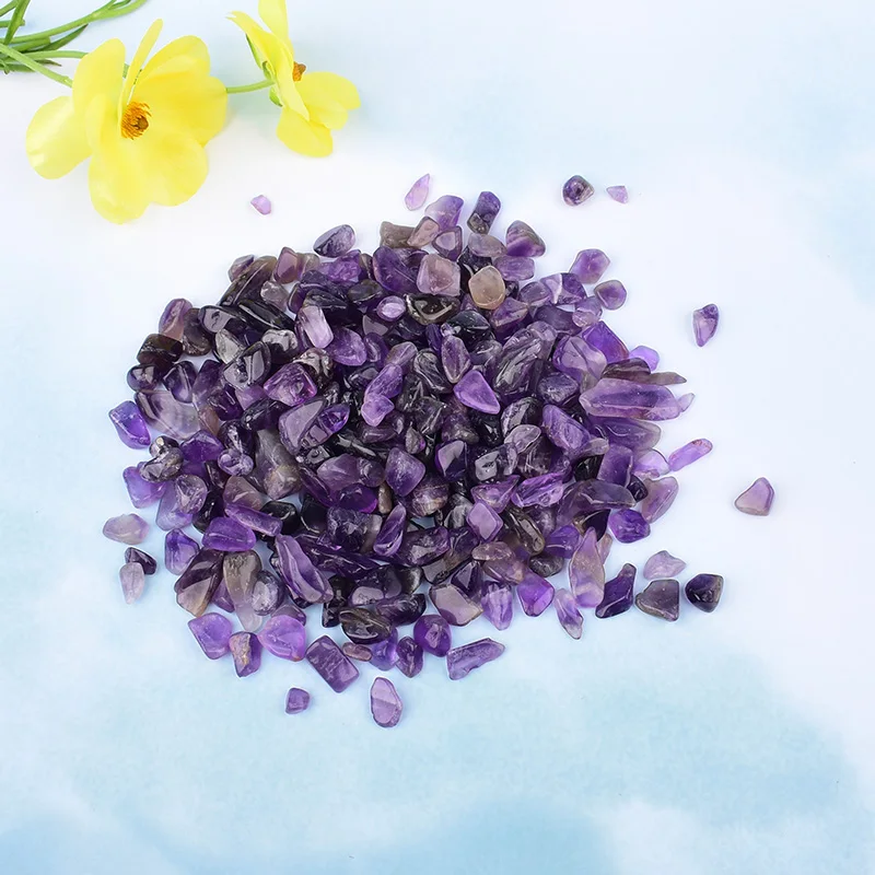 100g Natürliche Bunte Kristallsplitter, Rosenquarz Amethyst Kies, Heilende Energiesteine, Mineralienproben, für Aquarium-Landschaftsgestaltung